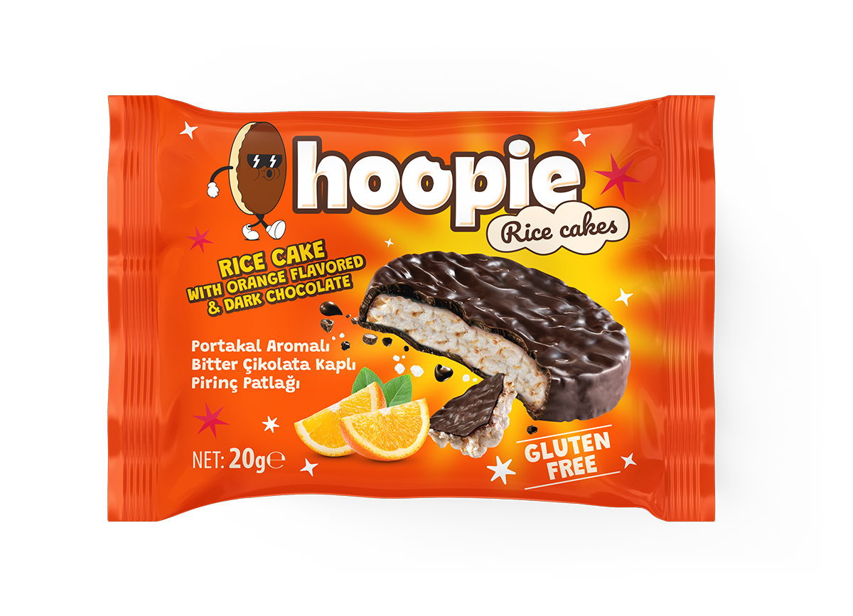 Rice Cake with Orange Flavored &amp; Dark Chocolate - 24x20g